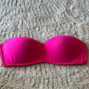 PINK Victorias Secret Vibrant Pink Strapless bandeau